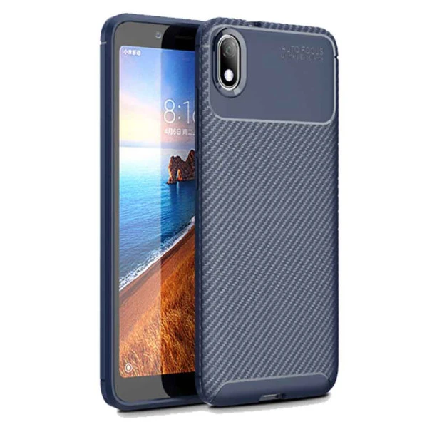 Xiaomi Redmi 7A Karbon Desenli Negro Silikon Kılıf - Resim 2