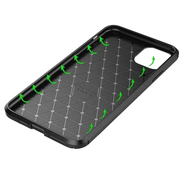 Apple Iphone 11 Pro Karbon Desenli Negro Silikon Kılıf - 2
