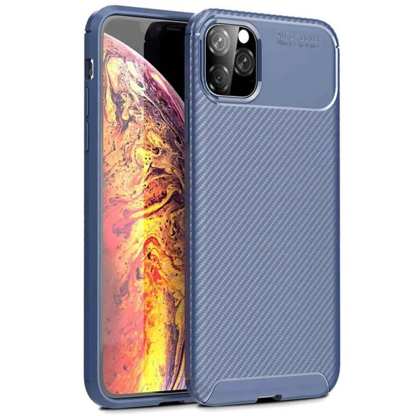 Apple Iphone 11 Pro Karbon Desenli Negro Silikon Kılıf - 4