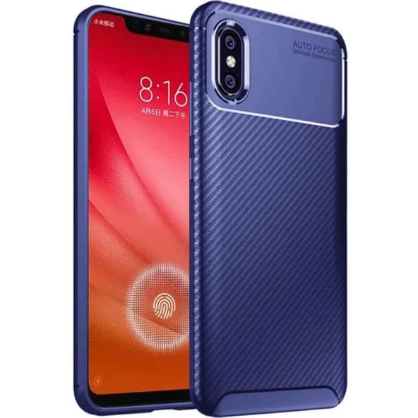 Xiaomi Mi 8 Pro Karbon Desenli Negro Silikon Kılıf - Resim 2