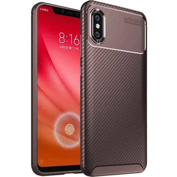 Xiaomi Mi 8 Pro Karbon Desenli Negro Silikon Kılıf ürün görseli 1