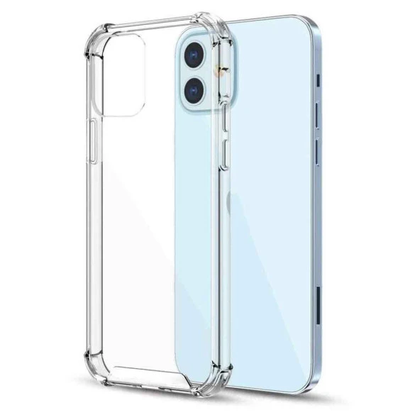 Apple IPhone 12 Mini Shock Absorbing Darbe Emicili Şeffaf Silikon Kılıf ürün görseli 1
