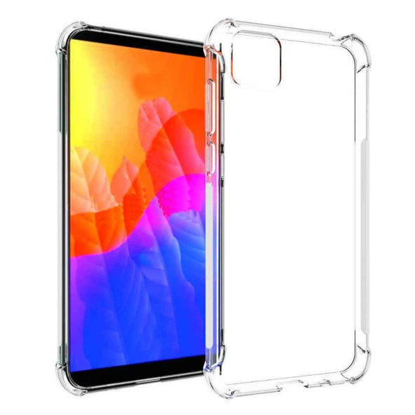 Huawei Y5P Shock Absorbing Darbe Emicili Şeffaf Silikon Kılıf ürün görseli 1