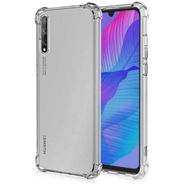 Huawei Y8P Shock Absorbing Darbe Emicili Şeffaf Silikon Kılıf ürün görseli 1