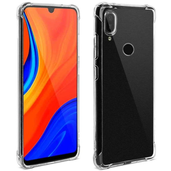 Huawei Y6S 2019 Shock Absorbing Darbe Emicili Şeffaf Silikon Kılıf - Resim 2