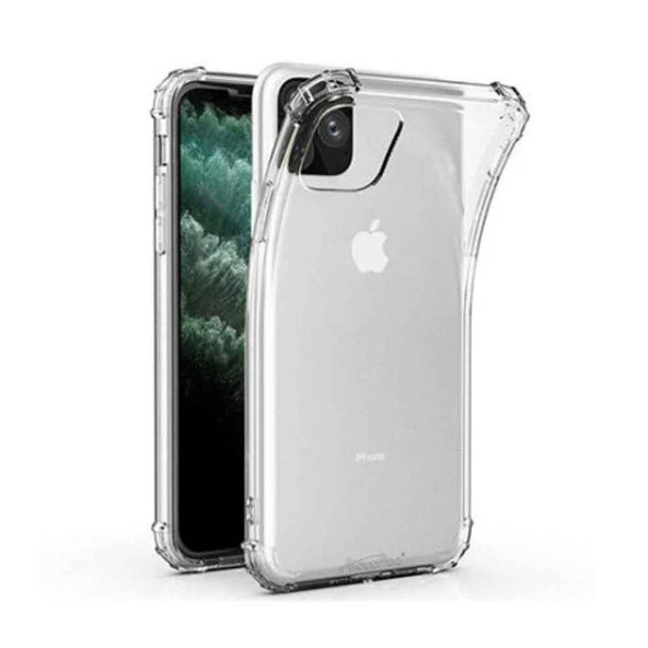 Apple IPhone 12 Pro Max Shock Absorbing Darbe Emicili Şeffaf Silikon Kılıf - Resim 2
