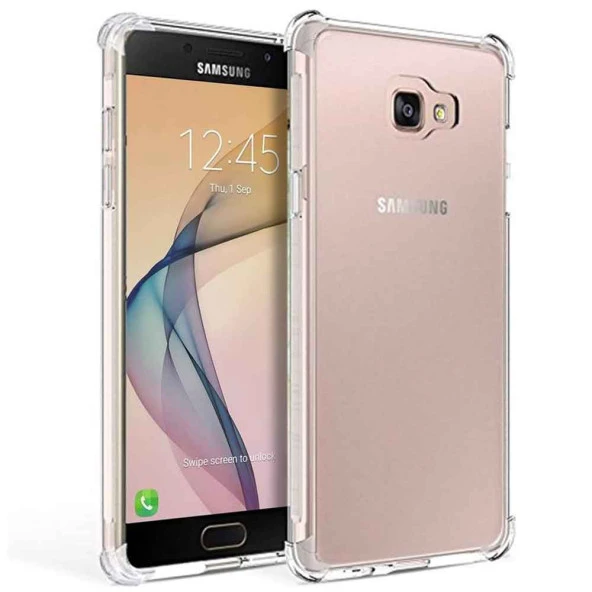 Samsung Galaxy J7 Prime Shock Absorbing Darbe Emicili Şeffaf Silikon Kılıf ürün görseli 1