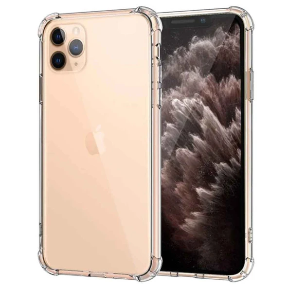 Apple IPhone 11 Pro Shock Absorbing Darbe Emicili Şeffaf Silikon Kılıf - 1