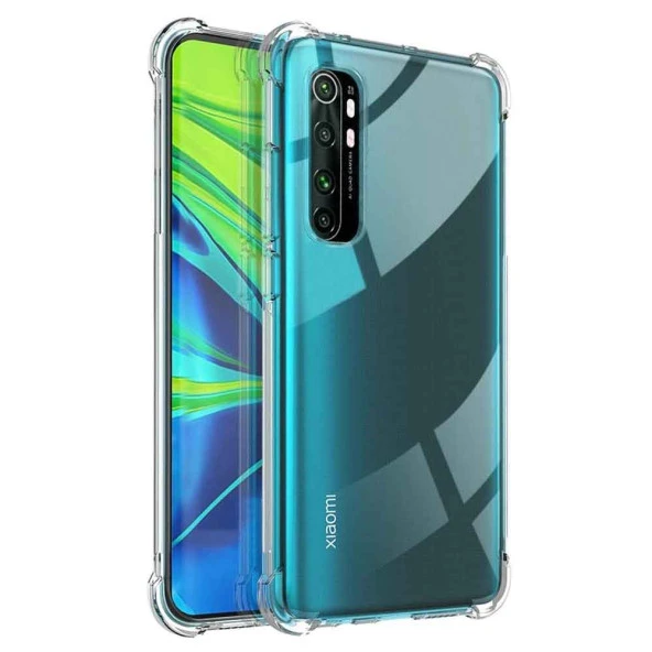 Xiaomi Mi Note 10 Lite Shock Absorbing Darbe Emicili Şeffaf Silikon Kılıf ürün görseli 1