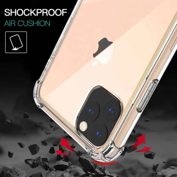 Apple IPhone 12 Pro Shock Absorbing Darbe Emicili Şeffaf Silikon Kılıf - Resim 4