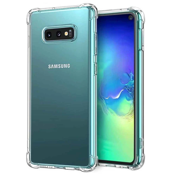 Samsung Galaxy S10 Shock Absorbing Darbe Emicili Şeffaf Silikon Kılıf ürün görseli 1