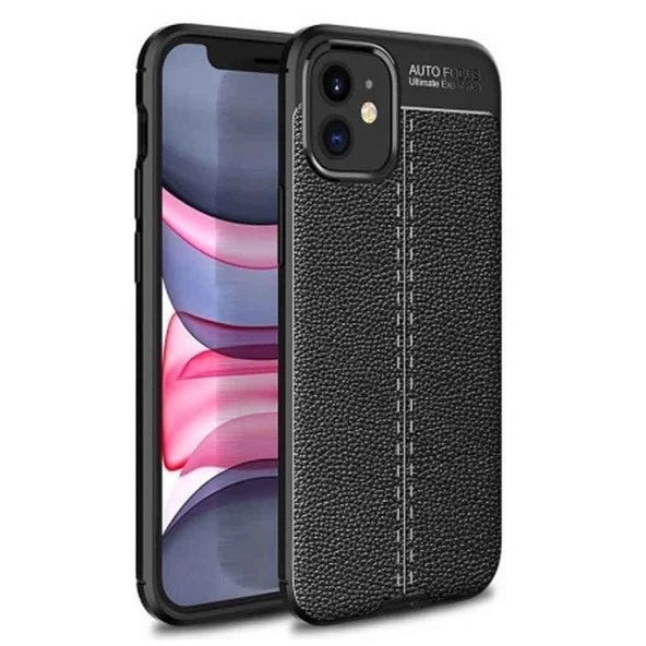 Apple IPhone 12 Mini Deri Görünümlü Firo Silikon Kılıf - Resim 3