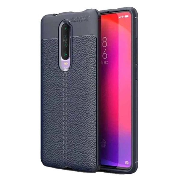 Xiaomi Redmi K30 Deri Görünümlü Firo Silikon Kılıf - Resim 2
