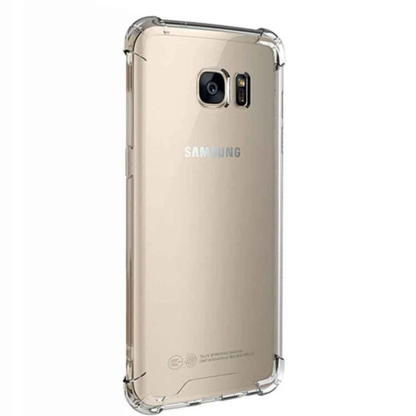 Samsung Galaxy S7 Edge Shock Absorbing Darbe Emicili Şeffaf Silikon Kılıf - Resim 4