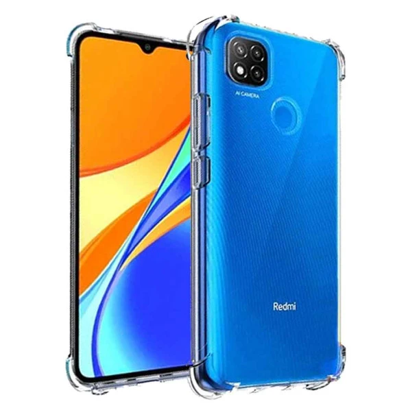 Xiaomi Redmi 9C Shock Absorbing Darbe Emicili Şeffaf Silikon Kılıf ürün görseli 1