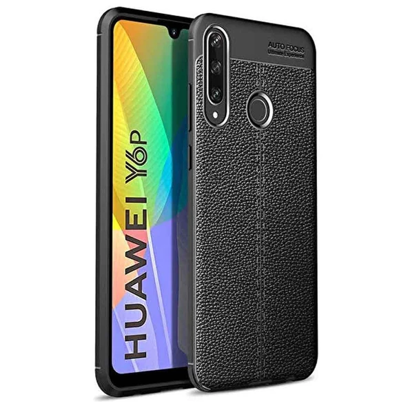Huawei Y6P Deri Görünümlü Firo Silikon Kılıf - Resim 3