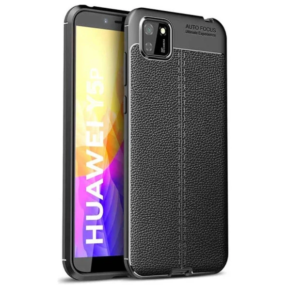 Huawei Y5P Deri Görünümlü Firo Silikon Kılıf - Resim 5
