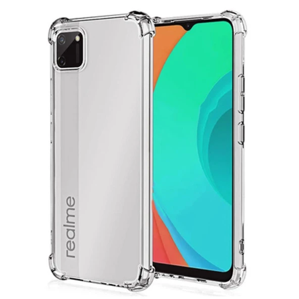 Realme C11 Shock Absorbing Darbe Emicili Şeffaf Silikon Kılıf ürün görseli 1