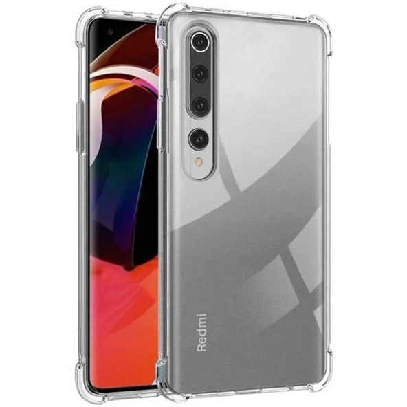 Xiaomi Mİ 10 Shock Absorbing Darbe Emicili Şeffaf Silikon Kılıf ürün görseli 1