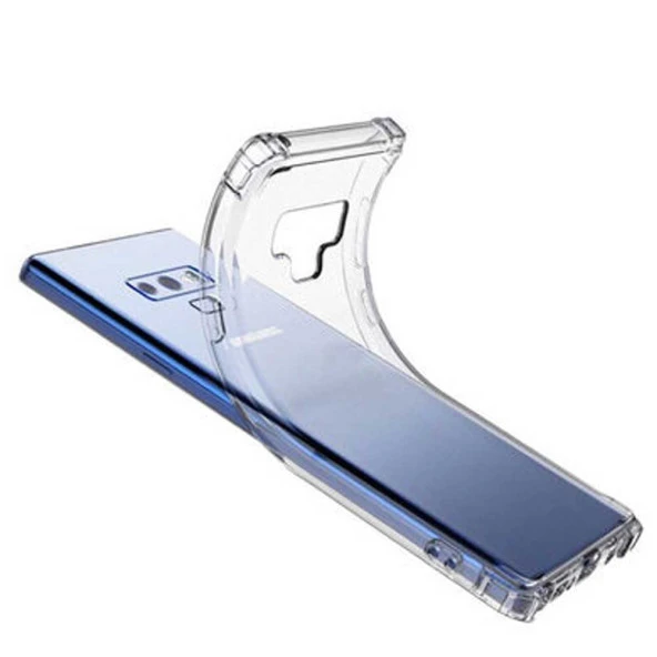 Samsung Galaxy Note 9 Shock Absorbing Darbe Emicili Şeffaf Silikon Kılıf - Resim 2