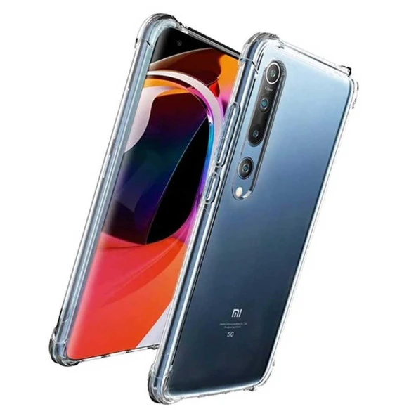Xiaomi Mİ 10 Shock Absorbing Darbe Emicili Şeffaf Silikon Kılıf - Resim 3