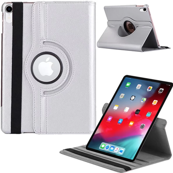 Apple Ipad Pro 12,9 inç 3 Nesil Döner Standlı Tablet Kılıfı - 4