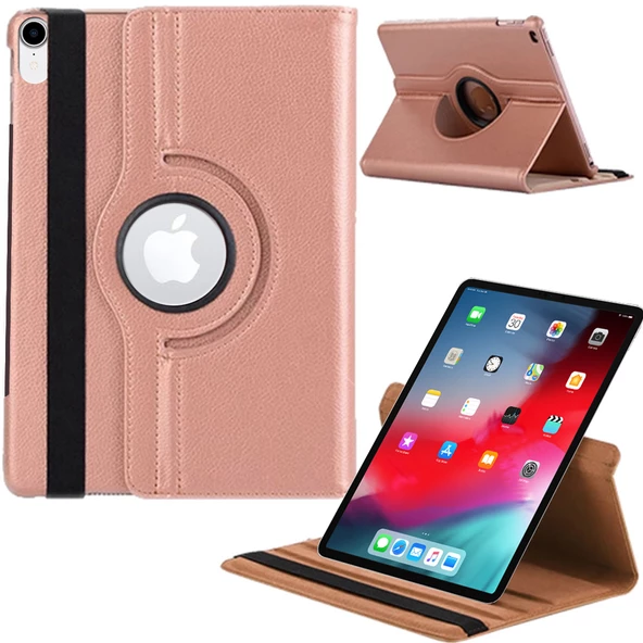 Apple Ipad Pro 12,9 inç 3 Nesil Döner Standlı Tablet Kılıfı - 9
