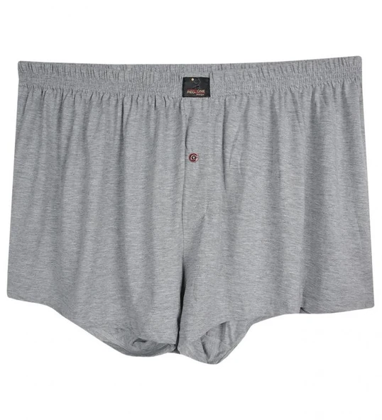 Battal Beden Erkek Boxer Penye Düz Grimelanj - 2