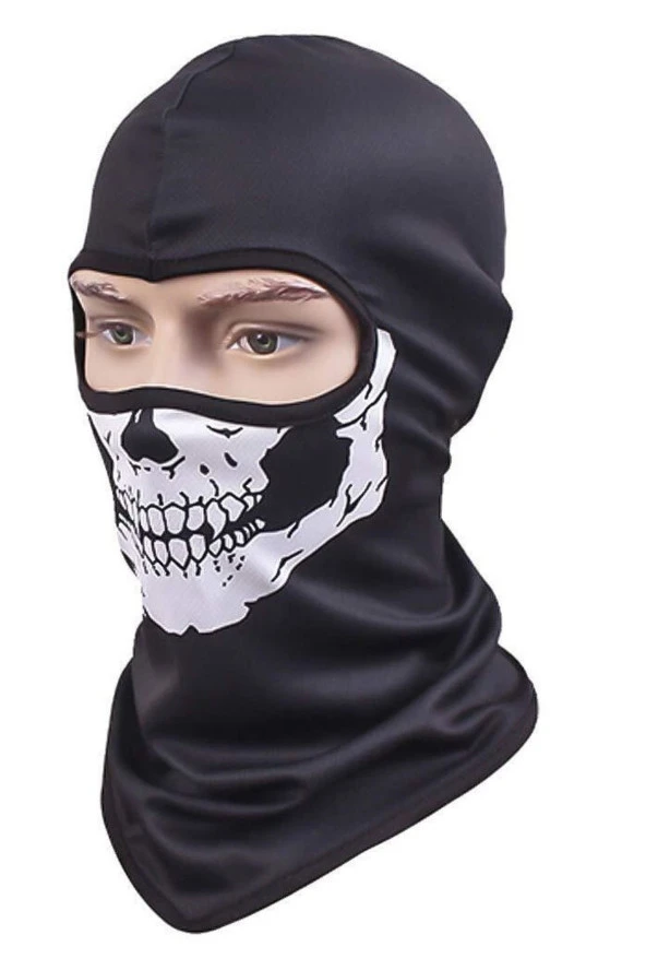 Motosiklet Kurukafa Balaklava Skull Mask Rüzgar Geçirmez Motor Maske Soğuk Yüz Koruma Kar Maskesi - 2