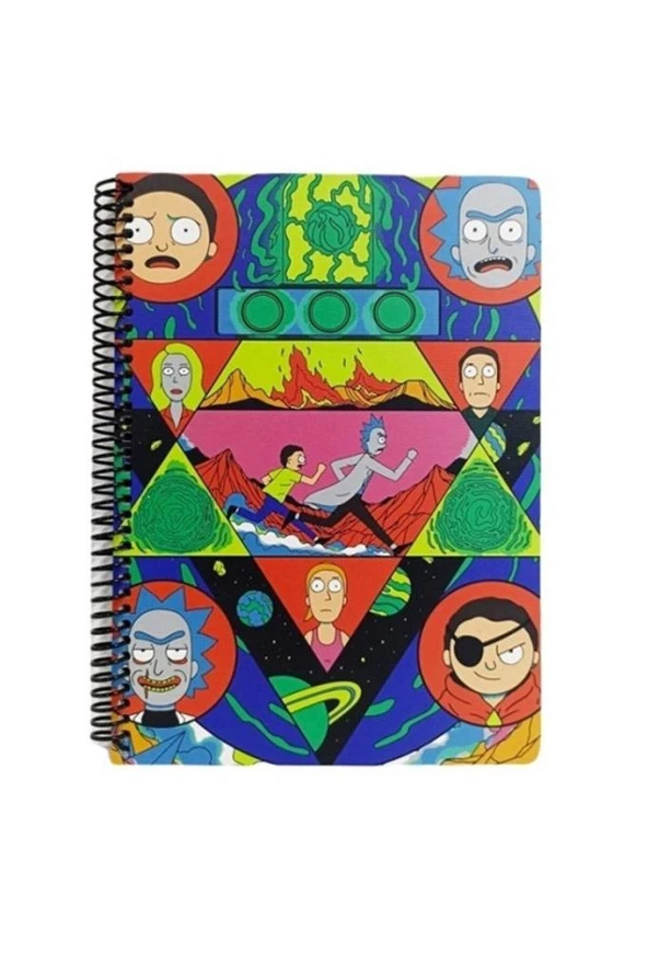 Mabbels Spiralli Defter Rick And Morty Kırmızı 80 YP 17x24 DFT-388517