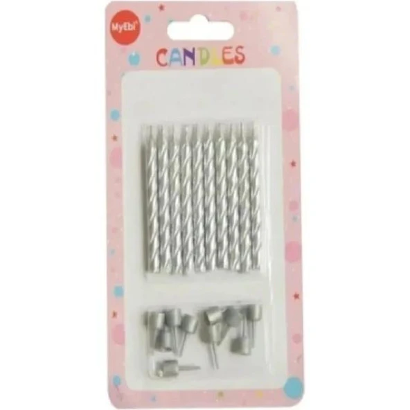 PASTA MUMU GÜMÜŞ RENK 10'LU SET