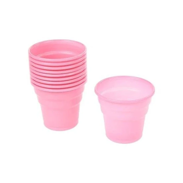 PLASTİK BARDAK PEMBE 25 ADET