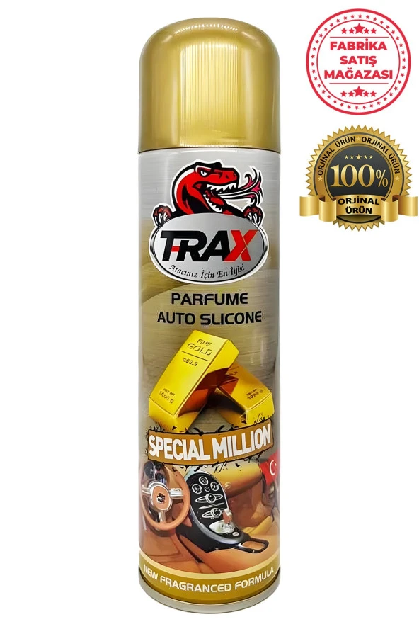 Trax Torpido Deri Plastik Için Parlatıcılı Silikon Special Million Kokulu Parfüm Sprey 200ml