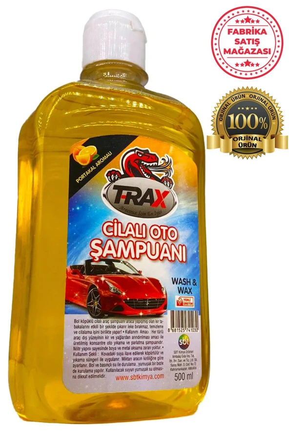 Oto Şampuanı Araba Cilalı Süper Kalite Etkili Temizlik 500 Ml