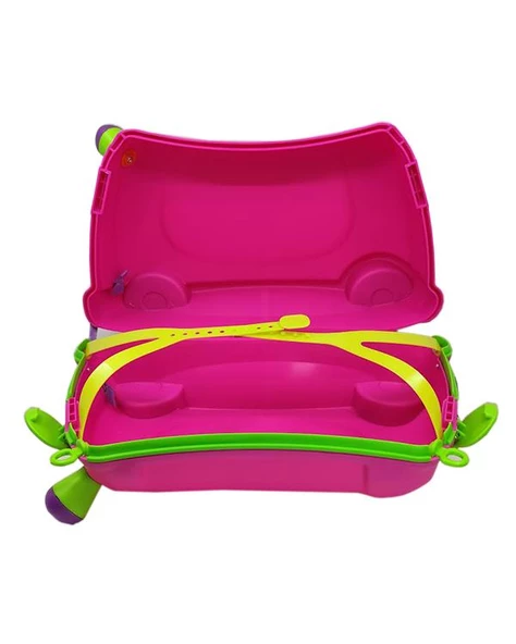 Baby Yuga Tekerlekli Çocuk Valizi Pembe - 3