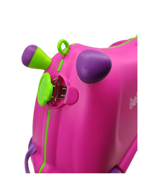 Baby Yuga Tekerlekli Çocuk Valizi Pembe - 4