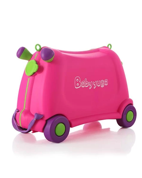 Baby Yuga Tekerlekli Çocuk Valizi Pembe - 2