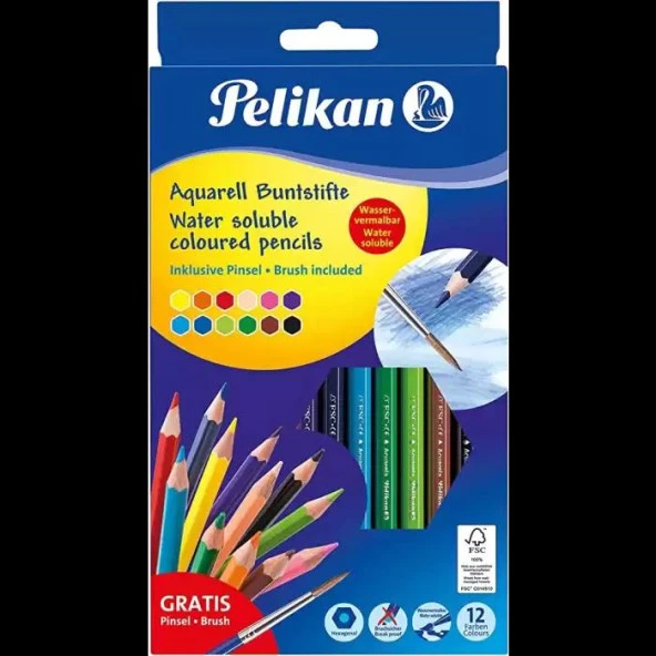 Pelikan Kuru Boya Aquarell 12 Li 700672