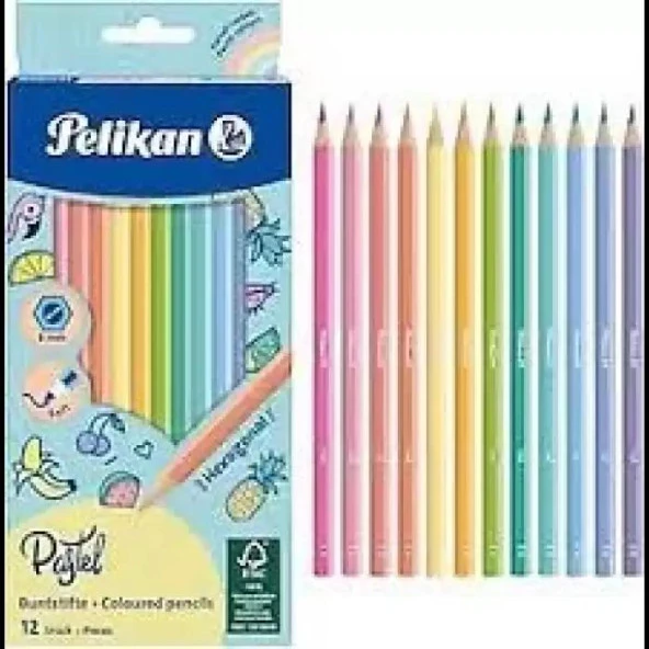 Pelikan Kuru Boya Kalemi Pastel Renkler 12 Li 701143