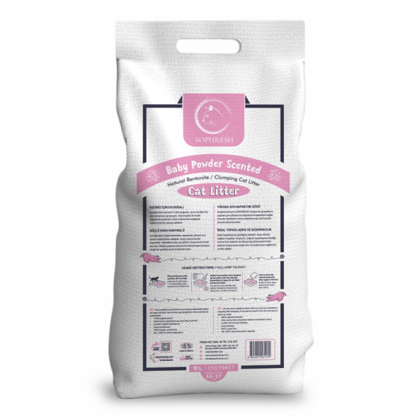 SOPHRESH BS250 Bebek Pudrası 10 Lt Kedi Kumu / Cat Litter - 2
