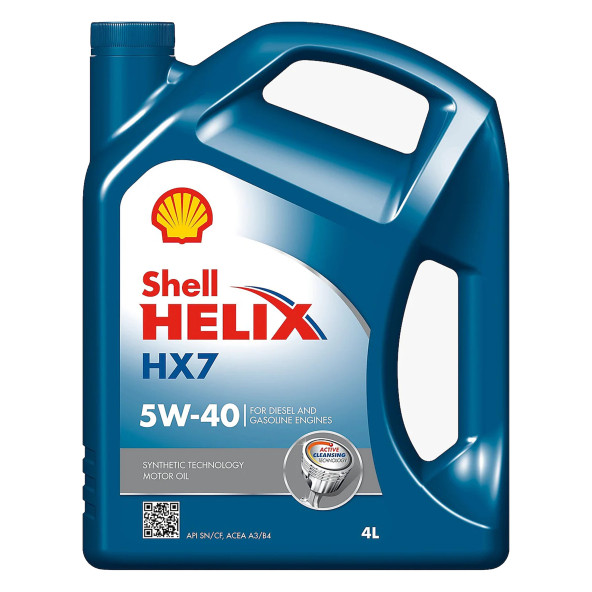 Shell Helix HX7 5W-40 Sentetik Motor Yağı 4 Litre -API SP, ACEA A3-B4