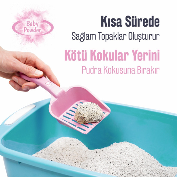 SOPHRESH BS250 Bebek Pudrası Topaklanan Kedi Kumu 20 Lt / Cat Litter - 4