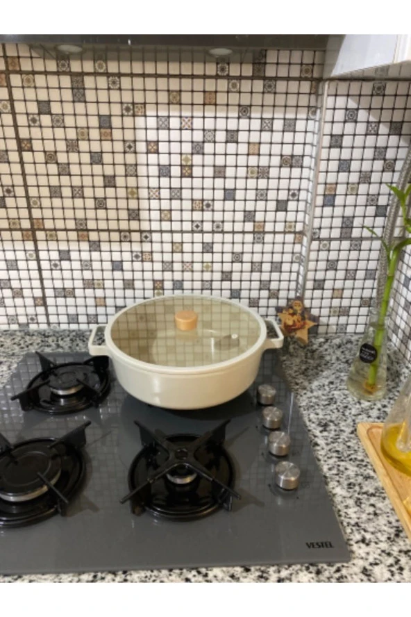 Neoflam Fika Cam Kapaklı Alüminyum Döküm Sığ Tencere 30 Cm D-Neof230l - 6