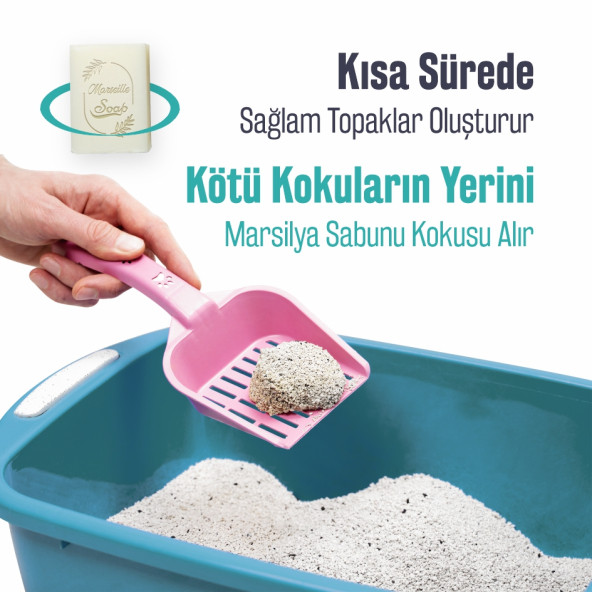 SOPHRESH MS250 Marsilya 20 Lt Topaklanan Kedi Kumu / Cat Litter - 3
