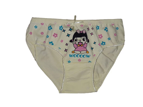 Sedef Yıldızı Kız Çocuk İnce Lastik Bikini Külot 1083 - 3