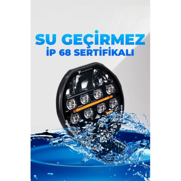 41227 Lunox Dual Colour Cree Angel Led 200W Turuncu Beyaz DRL Mercek Far - 3