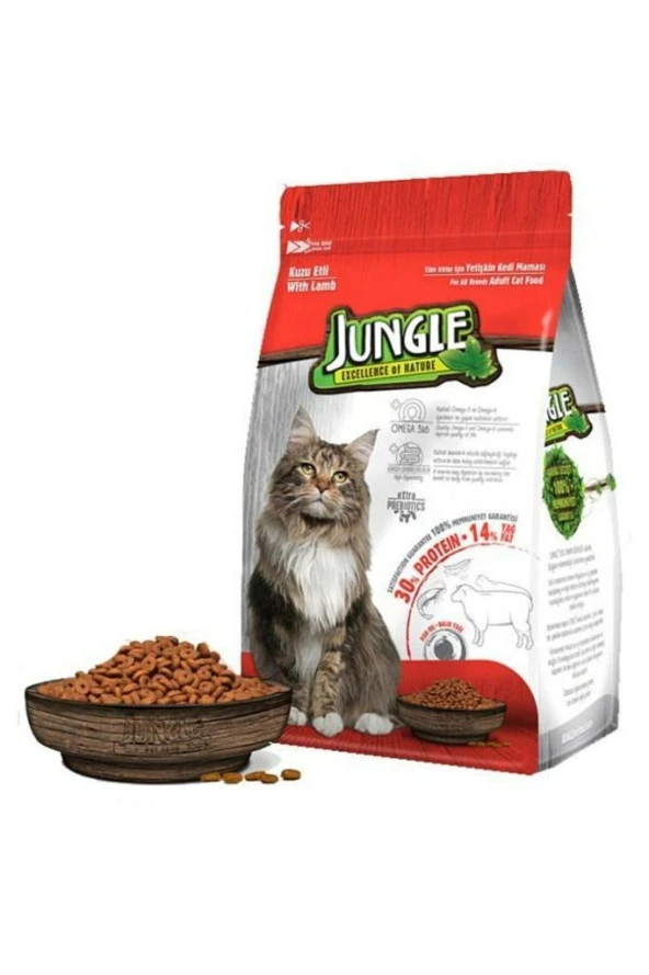 Jungle Kuzu Etli 1.5 kg Yetişkin Kuru Kedi Maması