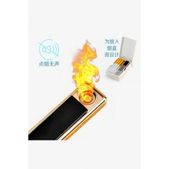 Kişiye Özel USB GİRİŞLİ ŞARJLI ÇAKMAK SİYAH YENİDEN ŞARJ EDİLEBİLİR HEDİYE ÇAKMAK