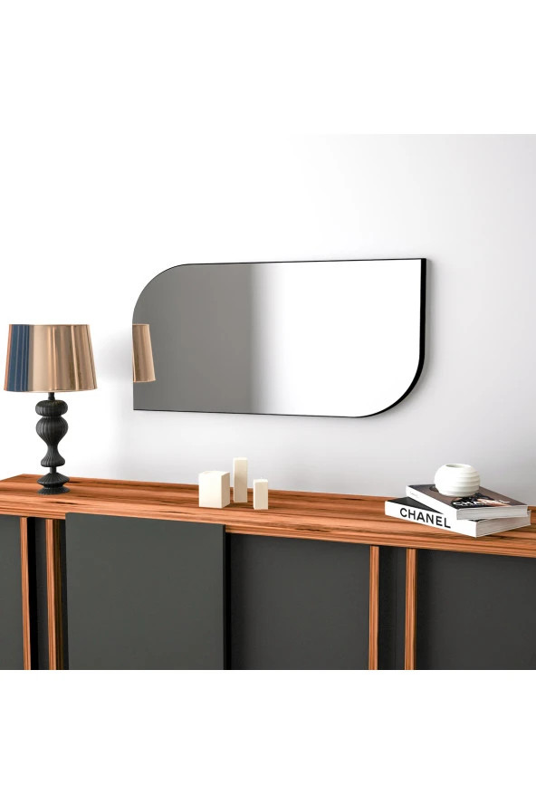 Arnetti Lume Siyah Tek Parça Modern Dekoratif Ayna