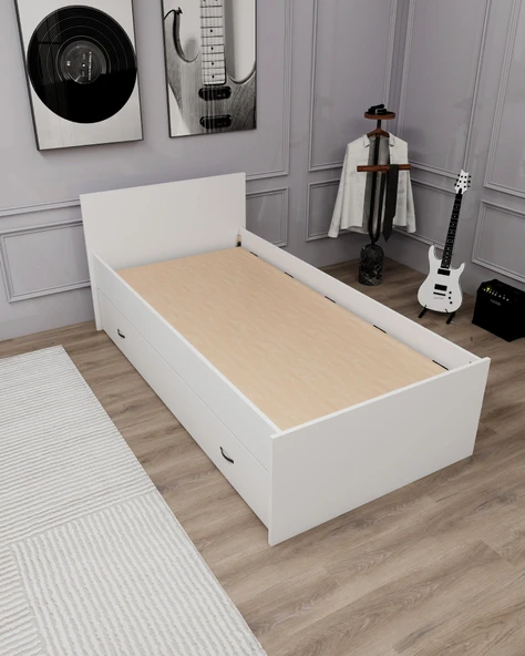 Arnetti Sofia Yavrulu Karyola 90x190 Yatak Uyumlu 2 Kişilik , Beyaz - 2